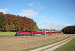 1116 204-3 aus Salzburg kommend am 31. Oktober 2016 bei kurz nach Traunstein im Chiemgau.