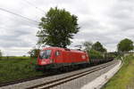 br-1116/610523/1116-150-mit-einem-stahlzug-aus 1116 150 mit einem Stahlzug aus Salzburg kommend am 1. Mai 2018 bei Grabensttt.