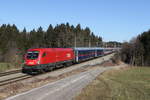 br-1116/688543/1116-184-war-am-7-februar 1116 184 war am 7. Februar 2020 bei Grabensttt schiebend an einem EC in Richtung Salzburg unterwegs.