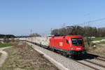 1116 180 war mit dem  Ekol  am 19. Mrz 2020 bei Grabensttt in Richtung Salzburg unterwegs.