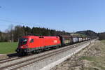 br-1116/693511/1116-041-mit-einem-gemischten-gueterzug 1116 041 mit einem gemischten Gterzug aus Salzburg kommend am 19. Mrz 2020 bei Grabensttt.