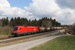 1116 263 mit einem aus Kessel- und Autotransportwagen bestehendem Gterzug aus Salzburg kommend am 31.
