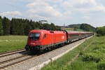 br-1116/699372/1116-067-schob-am-19-mai 1116 067 schob am 19. Mai 2020 bei Grabensttt einen Railjet in Richtung Salzburg.