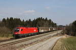 br-1116/728951/1116-190-mit-einem-gemischten-gueterzug 1116 190 mit einem gemischten Gterzug aus Salzburg kommend am 9. Mrz 2021 bei Grabensttt im Chiemgau.
