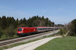 br-1116/734807/1116-181-mit-einem-ec-aus 1116 181 mit einem 'EC' aus Salzburg kommend am 28. April 2021 bei Grabensttt im Chiemgau.
