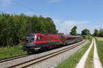 br-1116/736405/1116-233-aus-salzburg-kommend-am 1116 233 aus Salzburg kommend am 2. Juni 2021 bei Grabensttt im Chiemgau.