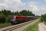 br-1116/737333/1116-228-auf-dem-weg-nach 1116 228 auf dem Weg nach Mnchen am 8. Juni 2021 bei Grabensttt im Chiemgau.