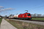 br-1116/771339/1116-278-war-am-7-april 1116 278 war am 7. April 2022 mit einem gemischten Gterzug bei bersee am Chiemsee auf dem Weg nach Wels.