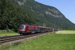 1116 213 auf dem Weg nach Kufstein am 14. Juni 2023 bei Niederaudorf.
