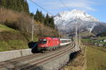 br-1116/833121/1116-081-war-mit-einem-ic 1116 081 war mit einem 'IC' am 23. November 2023 bei Pfaffenschwend auf dem Weg nach Innsbruck.