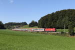 br-1116/864245/1161-261-war-mit-einem-ec 1161 261 war mit einem 'EC' auf dem Weg nach Salzburg. Aufgenommen am 24. September 2024 bei Axdorf.