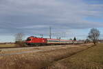 br-1116/873863/1116-050-war-am-24-januar 1116 050 war am 24. Januar 2025 mit einem 'EC' bei bersee am Chiemsee auf dem Weg nach Mnchen.