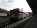 1142 627-7 bei der Einfahrt in Salzburger Hauptbahnhof am 21.