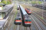 1144 069 und 1144 211 waren am 19. April 2014 im Bahnhof von Kufstein abgestellt.