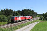 br-1293-2/738602/1293-002-mit-einem-messwagen-aus 1293 002 mit einem Messwagen aus Salzburg kommend am 12. Juli 2021 bei Grabensttt im Chiemgau.