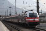 1216 020  175-Jahre BB  bei der Ausfahrt aus dem Bahnhof von Kufstein/Tirol am 29. Mrz 2013.