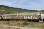 schiebewandwagen/785572/2743-362-habbiins-von-rail-cargo 2743 362 (Habbiins) von 'Rail Cargo Austria' am 5. August 2022 bei Thngersheim.