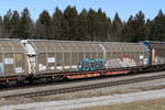 2893 016 (Habbiillns) von  Rail Cargo Austria  am 21. Februar 2023 bei Sossau im Chiemgau.