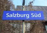 bahnhoefehaltepunkte/455737/salzburg-sued-aufgenommen-am-6-januar-2014 'Salzburg-Sd' aufgenommen am 6. Januar 2014.