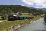 73 019 mit dem Nostalgiezug aus Zell am See kommend am 26. Mai 2017 bei  Rettenbach .