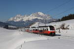 4746 036 aus Wrgl kommend am 12. Februar 2022 bei Fieberbrunn/Tirol.