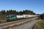 european-locomitve-leasing/685228/193-233-mit-dem-ekol-am 193 233 mit dem 'Ekol' am 6. Januar 2020 bei Grabensttt im Chiemgau.