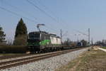 european-locomitve-leasing/694944/193-725-war-am-3-april 193 725 war am 3. April 2020 mit dem 'Walter-Zug' bei bersee am Chiemsee in Richtung Mnchen unterwegs.