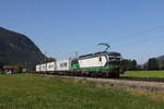 193 299 war am 15. September 2020 mit einem  KLV  bei Niederaudorf unterwegs zum Brenner.