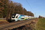 westbahn/799755/4010-123-auf-dem-weg-nach 4010 123 auf dem Weg nach Mnchen am 6. Januar 2023 bei Hufschlag, kurz vor Traunstein.