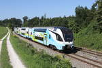 westbahn/824972/4010-026-auf-dem-weg-nach 4010 026 auf dem Weg nach Wien am 21. August 2023 bei Sossau im Chiemgau.