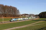westbahn/833913/4010-024-aus-wien-kommend-am 4010 024 aus Wien kommend am 17. Dezember 2023 3bei Axdorf im Chiemgau.