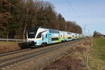 westbahn/842822/4010-029-aus-wien-kommend-am 4010 029 aus Wien kommend am 21. Februar 2024 bei Hufschlag/Traunstein.