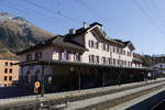 Der Bahnhof von  Pontresina  am 30.
