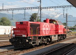Am 843 007-6 wartet am 27. Mai 2016 im Bahnhof von Buchs auf den nchsten Einsatz. 