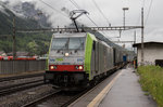 486 520 bei der Einfahrt in den Bahnhof von Erstfeld am 23. Mai 2016.