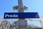 Preda ist der erste Bahnhof nach dem Albulatunnel.