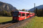 rhb-bt/716948/steuerwagen-bt-52805-am-19-oktober Steuerwagen Bt 52805 am 19. Oktober 2020 bei Bonaduz.