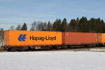 containerwagen/765411/4960-543-sggnss-am-27-januar 4960 543 (Sggnss) am 27. Januar 2022 bei Grabensttt.