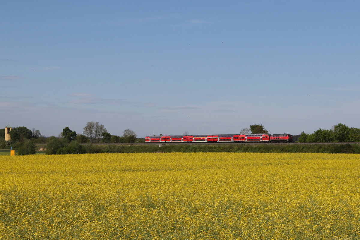 218 498 aus Regensburg kommend am 2. Mai 2024 bei Ponholz.