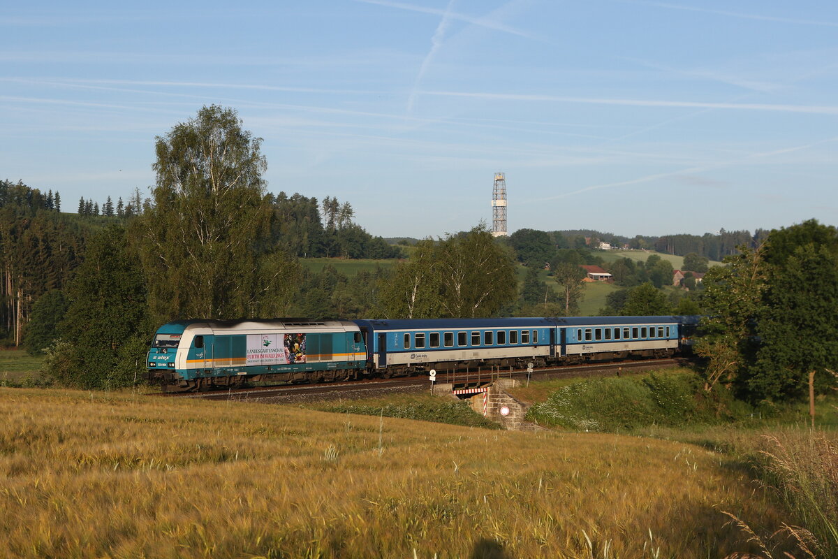 223 064  Landesgartenschau  aus Hof kommend am 18. Juni 2026 bei Naabdemenreuth.