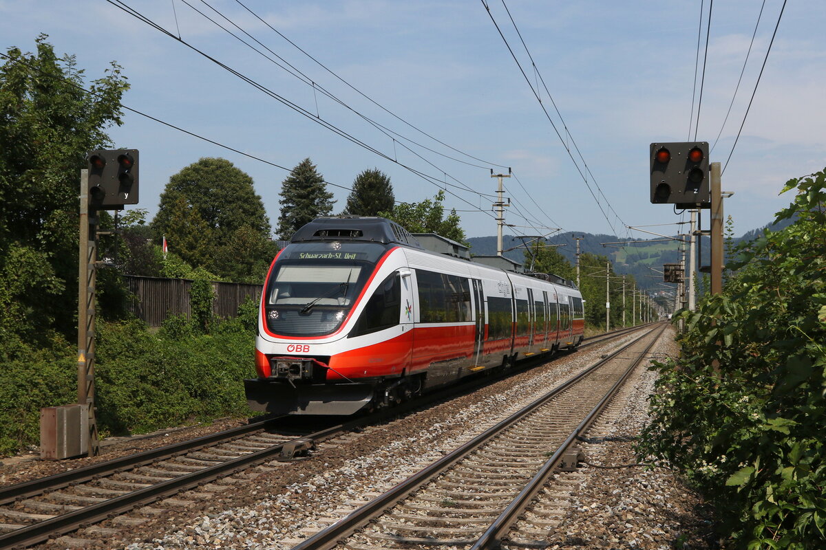 4023 004 war am 12. August 2024 bei  Salzburg-Sd  auf dem Weg nach  Schwarzach-St. Veit .