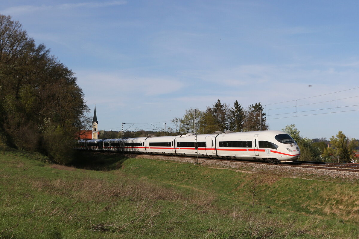 403 022  Solingen  auf dem Weg nach Mnchen am 6. April 2024 bei Fahlenbach.