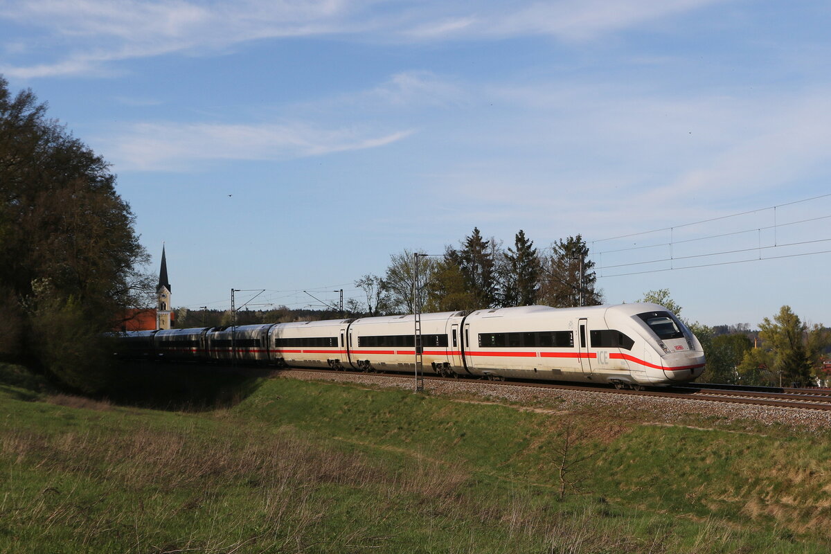 412 039 auf dem Weg nach Mnchen am 6. April 2024 bei Fahlenbach.