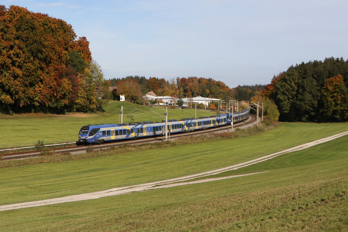 430 008 und 430 021 waren auf dem Weg nach Mnchen. Aufgenommen am 21. Oktober 2025 bei Axdorf im Chiemgau.