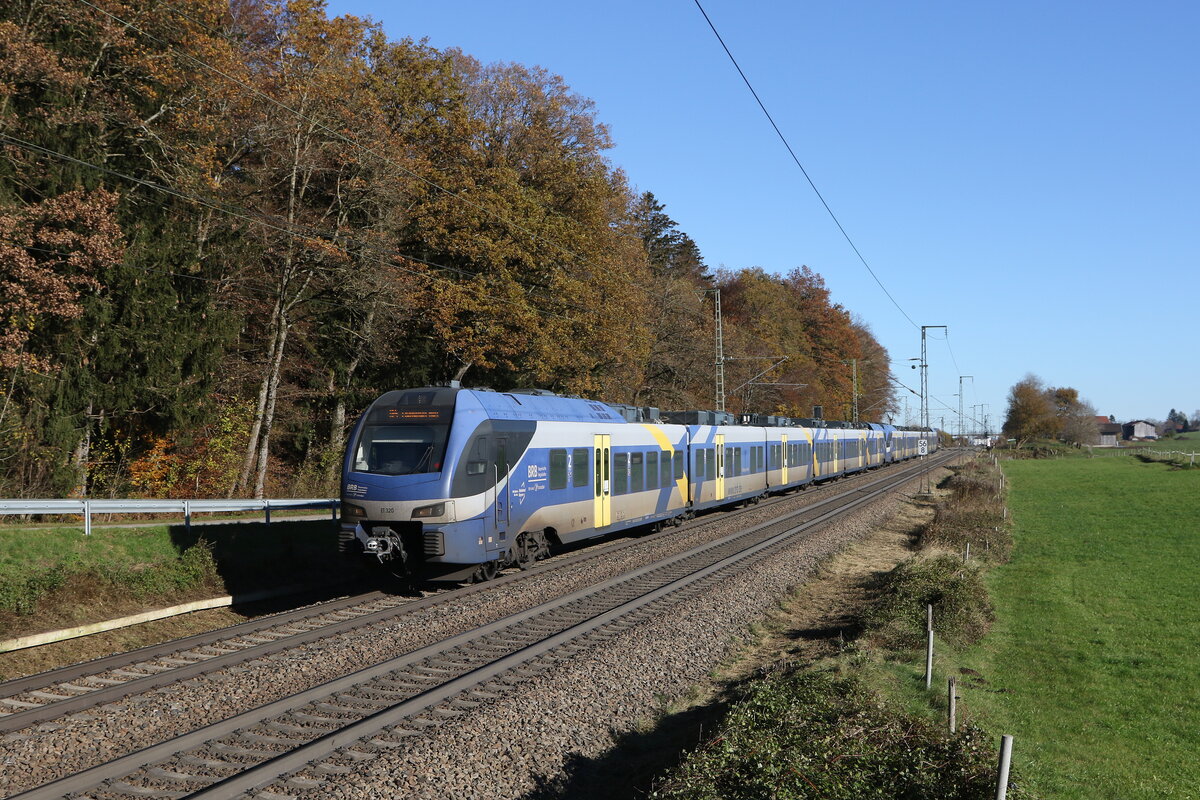 430 020 und 430 017 waren am 16. November 2024 bei Hufschlag in Richtung Mnchen unterwegs.