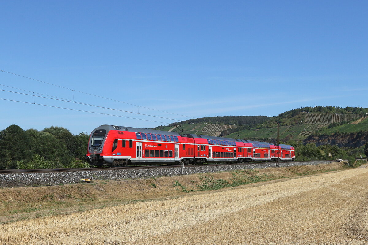 445 059 war am 8. August 2022 bei Himmelstadt in Richtung Wrzburg unterwegs.