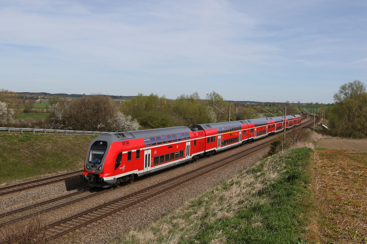 445 070 aus Ingolstadt kommend am 6. April 2024 bei Vierkirchen.