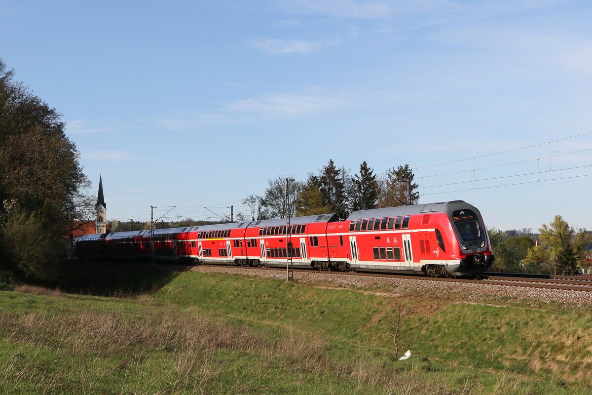 445 090 aus Ingolstadt kommend am 6. April 2024 bei Fahlenbach.