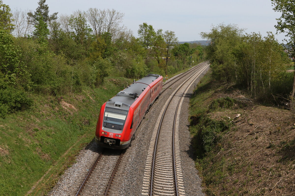 612 486 aus Schwandorf kommend am 1. Mai 2024 bei Pirkensee.