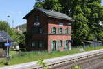 Der  Bahnhof von 'Luhe' in der Oberpfalz am 12. Mai 2025.